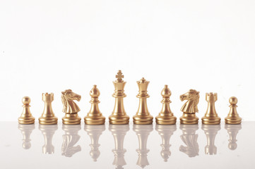 Gold Chess n white background