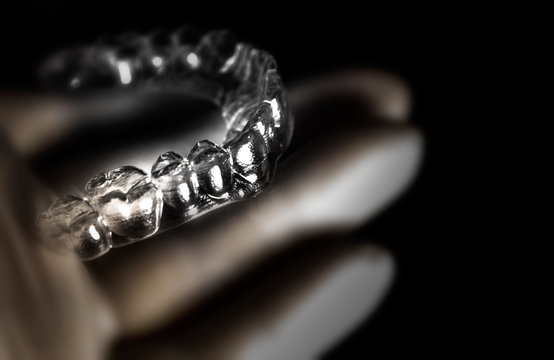 Isolated invis aligner view from studio