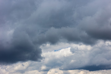 dark sky with clouds close-up