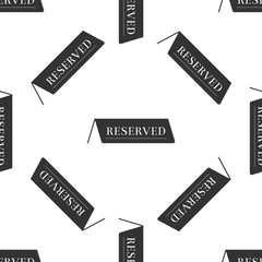 Reserved icon seamless pattern on white background. Vector Illustration