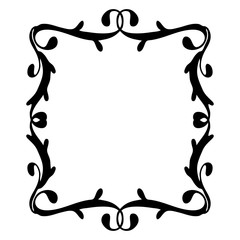 vintage frame black on white