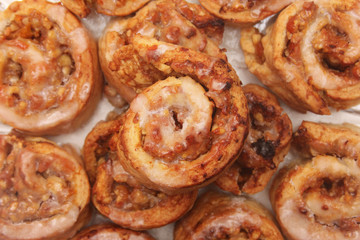 cinnamon rolls big dried apricot in center