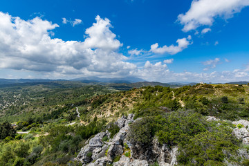 Fototapeta na wymiar Magnificent landscape view from Asklepios castle, Rhodes island, Greece