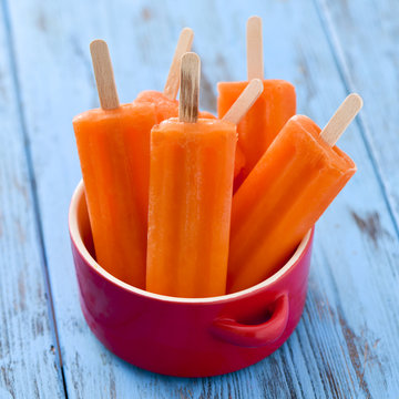 orange flavored ice pops