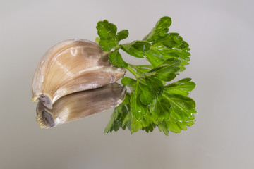 Parsley and garlic