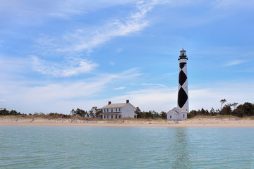 Cape Lookout lighthouse on the Southern Outer Banks of North Carolina