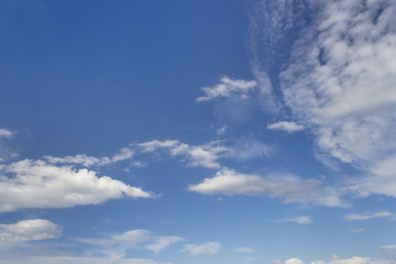 White clouds on blue sky