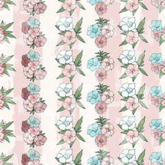 Exotic colorful flowers set