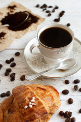 Coffee with croissant