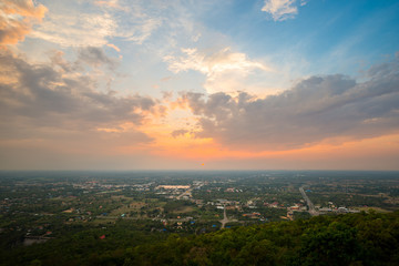 Aerial view - landscape from the top of mountain