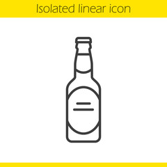 Beer bottle linear icon