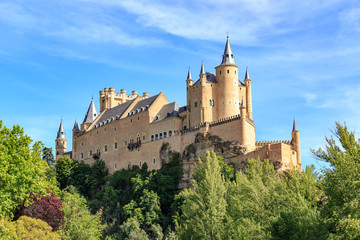 Fototapeta na wymiar The famous Alcazar of Segovia