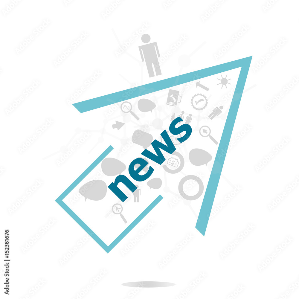 Poster text breaking news. news concept . data protection and secure elements inforgaphic set