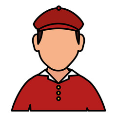 golf player avatar character vector illustration design