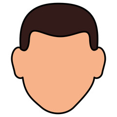 young man head avatar vector illustration design