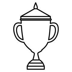 trophy cup isolated icon vector illustration design
