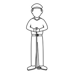 golf player with club avatar character vector illustration design