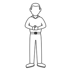 golf player avatar character vector illustration design