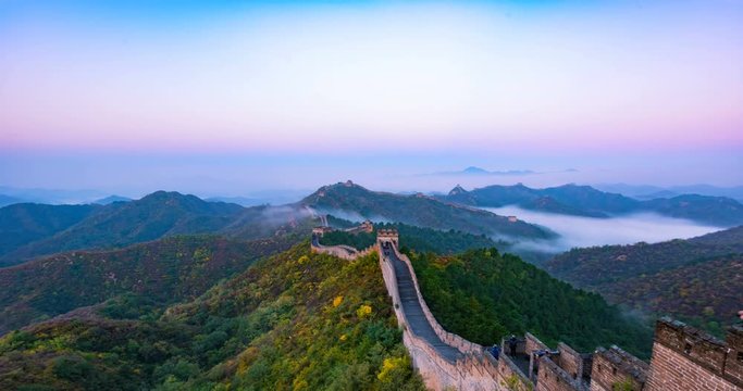 China Jinshanling scenery in the Great Wall.
sunrise.
