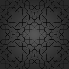 Seamless dark pattern for your designs and backgrounds. Modern geometric ornament