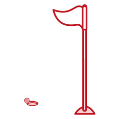 golf flag isolated icon vector illustration design