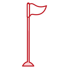 golf flag isolated icon vector illustration design