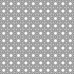 Seamless black and white ornament in arabian style. Pattern for wallpapers and backgrounds