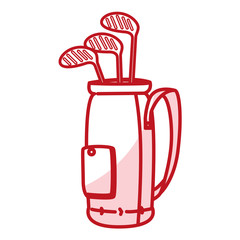 golf clubs bag isolated icon vector illustration design