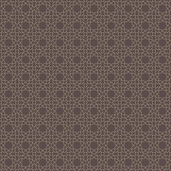 Seamless golden ornament in arabian style. Geometric abstract background. Pattern for wallpapers and backgrounds