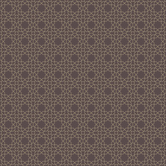 Seamless golden ornament in arabian style. Geometric abstract background. Pattern for wallpapers and backgrounds