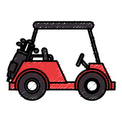 golf car isolated icon vector illustration design
