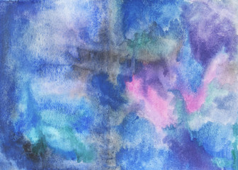 Fototapeta na wymiar Abstract colorful watercolor background. Cosmic texture.
