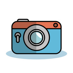 Vintage camera over white background. Vector illustration.
