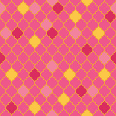 Flat moroccan seamless pattern vector - 152395476