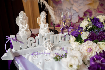 Wedding decoration, inscription 