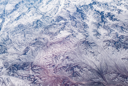 Fototapeta View from the airplane window.