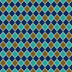 Flat moroccan seamless pattern vector - 152397293