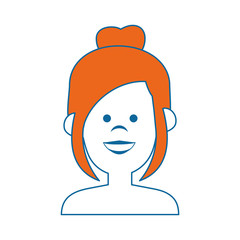 Young woman profile icon vector illustration graphic design