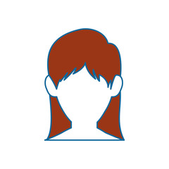 Young woman profile icon vector illustration graphic design