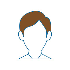 Young man profile icon vector illustration graphic design
