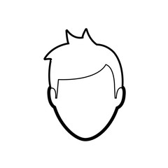 Young man profile icon vector illustration graphic design