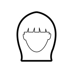 Young woman profile icon vector illustration graphic design