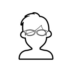 Obraz na płótnie Canvas Young woman profile icon vector illustration graphic design