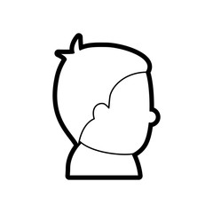 Young man profile icon vector illustration graphic design