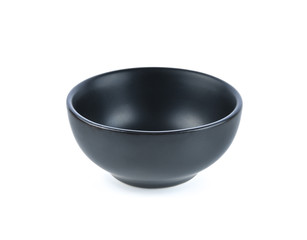 black bowl on white background