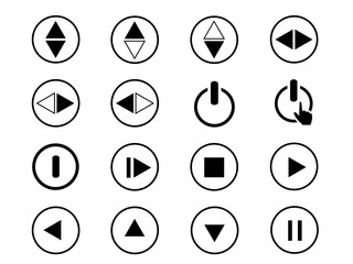 Vector sign icon set on white background.