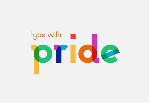 "Type with Pride" Vector Font Set