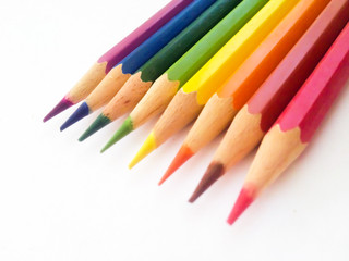 pencil color on white background isolate