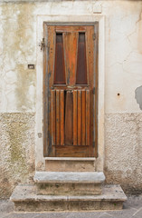 Fototapeta na wymiar Wooden door. Noci. Puglia. Italy. 