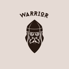 Viking face vector